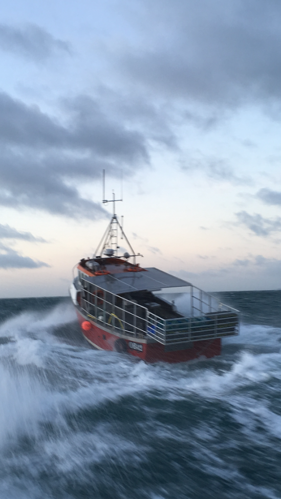 mV-Froach Gael Boat in rough sea